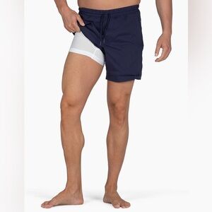 Birddogs Shark Kings Classic Navy Swim Trucks 7”